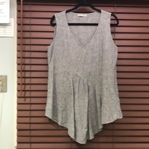Cut loose linen blend tank